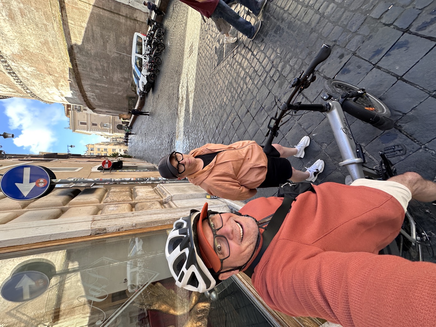 Paul Meyers cycling in Rome