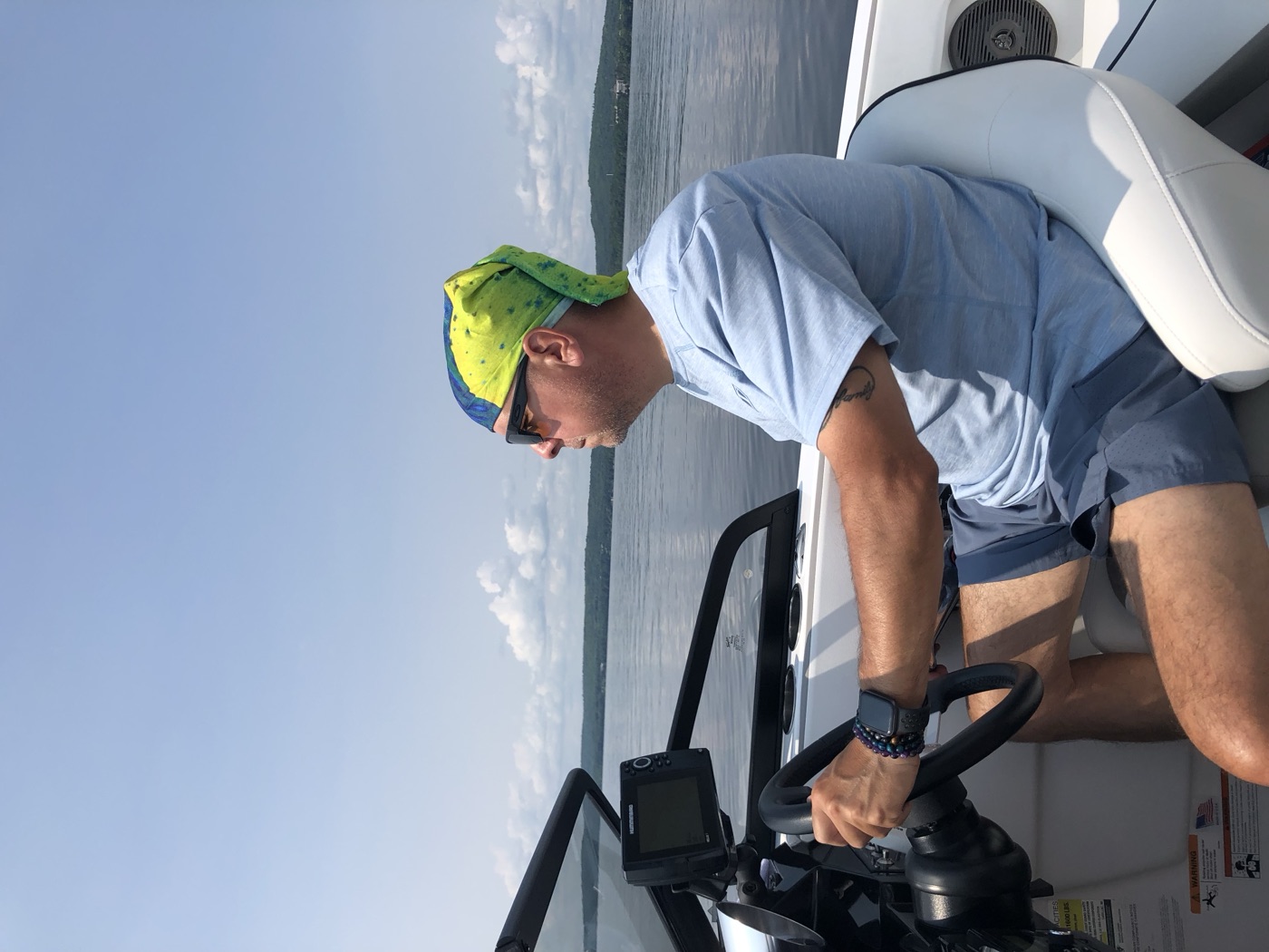 Paul Meyers boating on Lake Nipissing