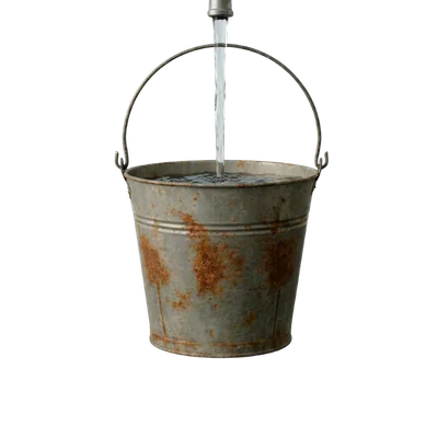 A solid bucket being filled with water — no leaks. The Lead Flow Engine fills the bucket that the Zero Lead Loss System fixed.